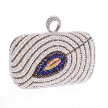 Fashion Flower Pearl Clutch Purse